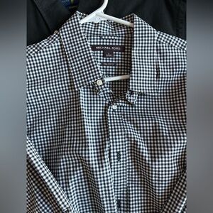 Michael Kors Men's Checkered Black and White Shirt